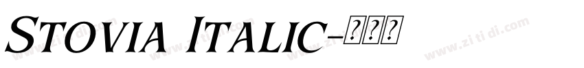Stovia Italic字体转换